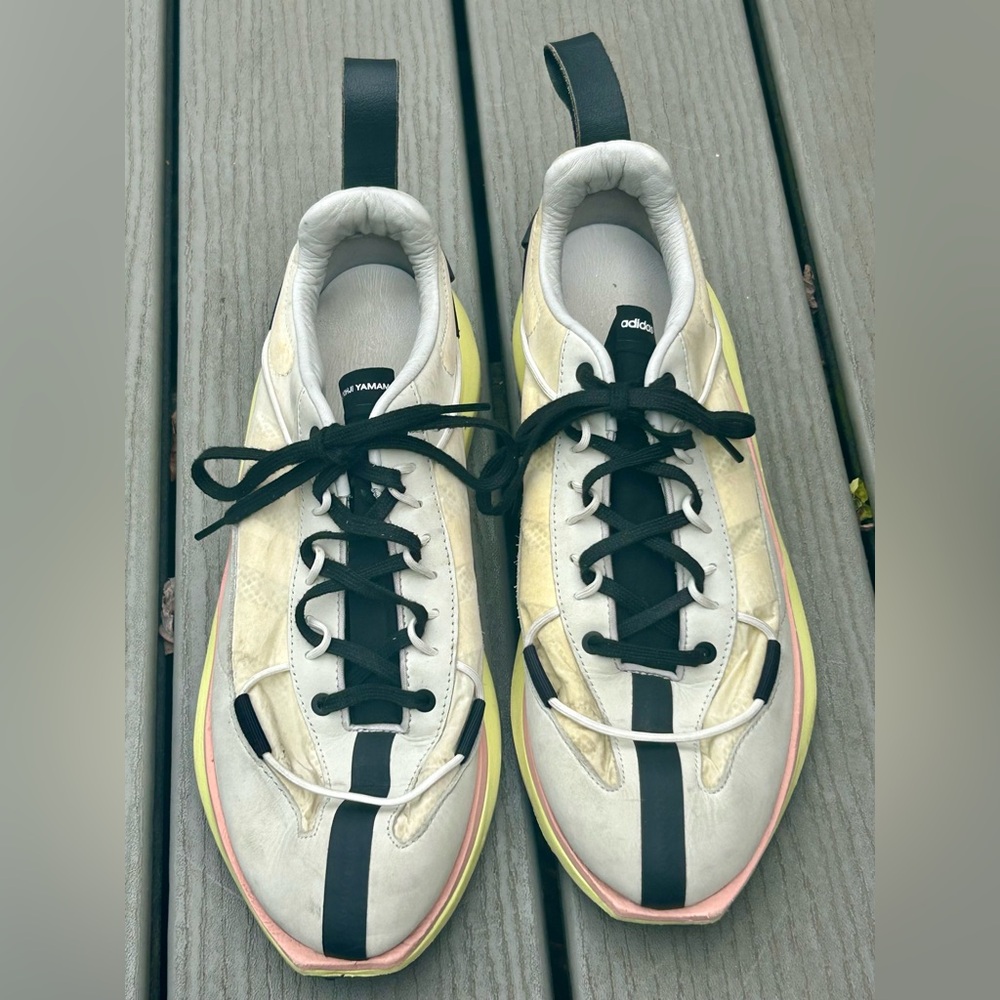 adidas Y-3 Shiku run gray  hi run yellow size 10 EUC